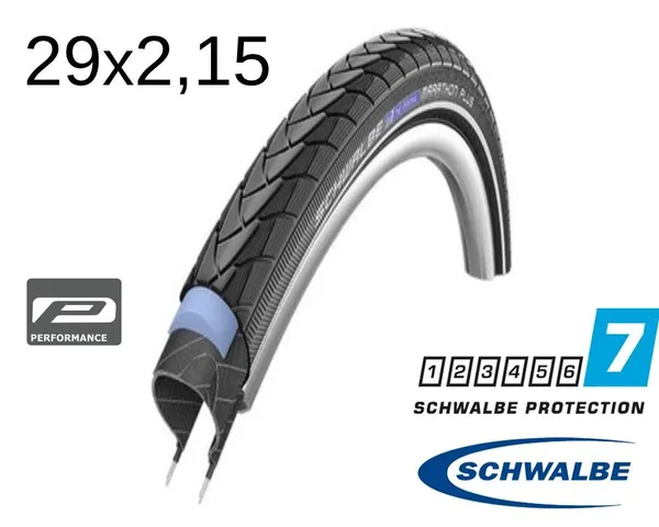 Покрышка 29X2.15 (55-622) Schwalbe Marathon E-Plus Smart Dualguard, Twinskin B/B+RT  Hs498 Addix E 67 EPI 39B