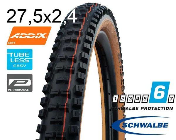 Покришка 27.5X2.40 (62-584) Schwalbe Big Betty Evo, Super Gravity, Tle B/Cl-Sk Hs608 Addix Soft 67 EPI B