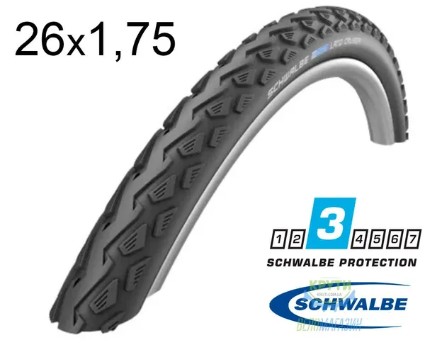 Покрышка 26X1.75 Schwalbe Land Cruiser Kevlarguard 47-559Hs307 SBC 50 EPI