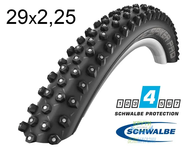 Покрышка 29X2.25 (57-622) Schwalbe Ice Spiker Pro Perfomance Hs379 R-Guard 402 Шипа B/B-Sk Wic 67  EPI