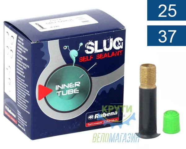 Камера 700 x25-35C (25/37x622/635) AV 35мм Mitas (RUBENA) Slug self sealant A03SF, BSC 0.9mm гель, в коробці