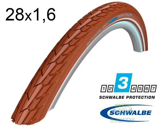 Покришка 28X1.60 700X40C Schwalbe Road Cruiser K-Guard Twinskin Bn/Bn+RT  Hs484 SBC, 50 EPI