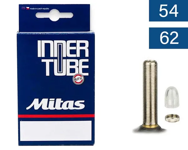 Камера 28+29 x 2.10-2.50 (54/62x622/635) AV 40мм Mitas (RUBENA), Classic BSC 0.9mm в коробке