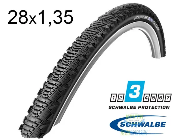 Покришка 28X1.35 (35-622) 700X35C Schwalbe Cx Comp K-Guard Active B/B-Sk Hs369 SBC 50 EPI
