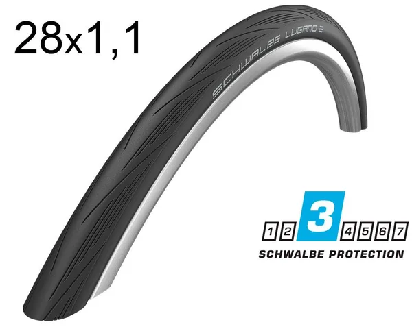 Покришка 28X1.10 (28-622) Schwalbe Lugano K-Guard Hs471 B/B-Sk Sic