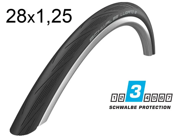 Покришка 28X1.25 700X32C (32-622) Schwalbe Lugano Ii K-Guard B/B-Sk Hs471 Sic 50 EPI