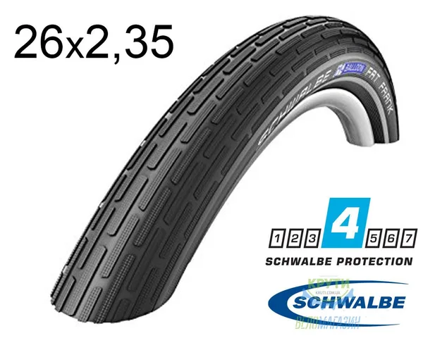 Покрышка 26X2.35 (60-559) Schwalbe Fat Frank Hs375 Kevlarguard B/B-Sk+RT  SBC 50 EPI