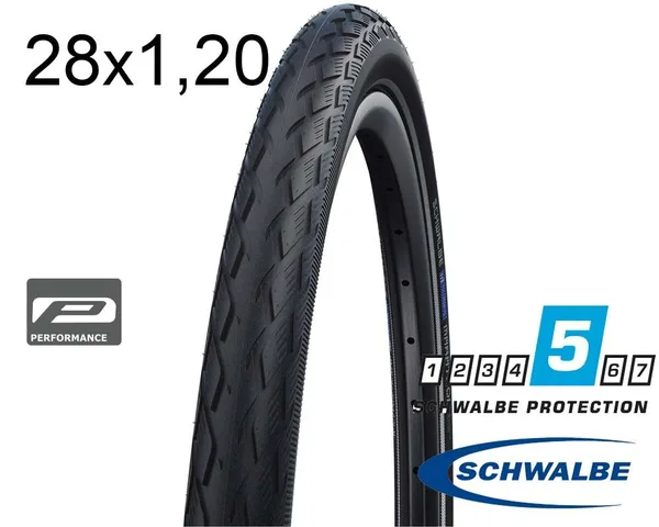 Покрышка 28X1.65 (44-622) Schwalbe Marathon Perf, Greenguard, Twinskin, B/B+RT  Hs420 Ec 67 EPI 31B