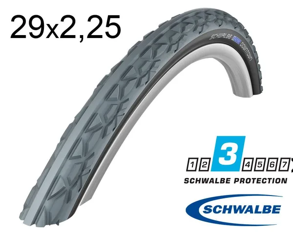 Покрышка 24X1 3/8 (37-540) Schwalbe Downtown K-Guard Twinskin Gr/B Hs342 2Grip Grc, 50 EPI